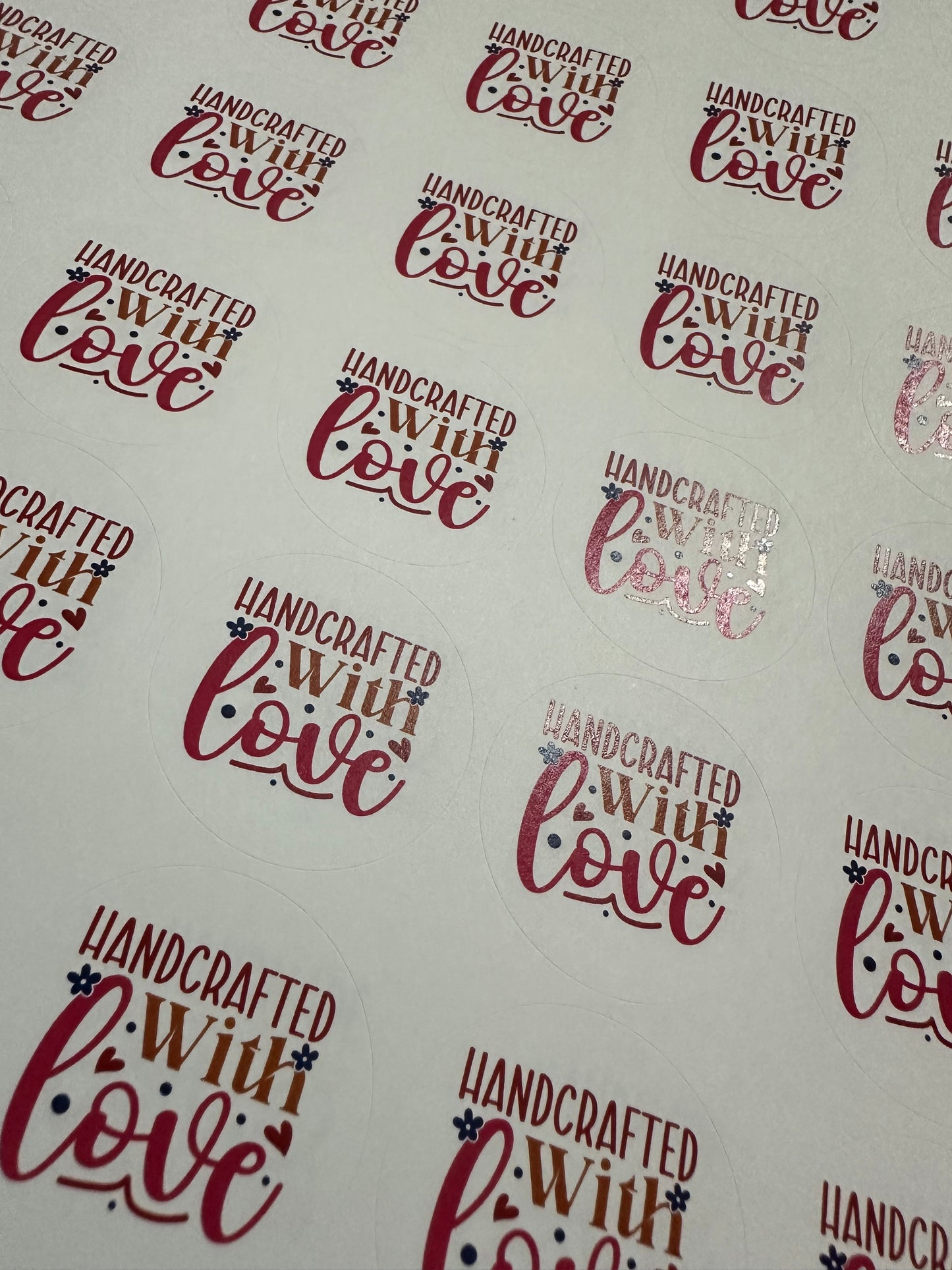 Handcrafted with Love Stickers