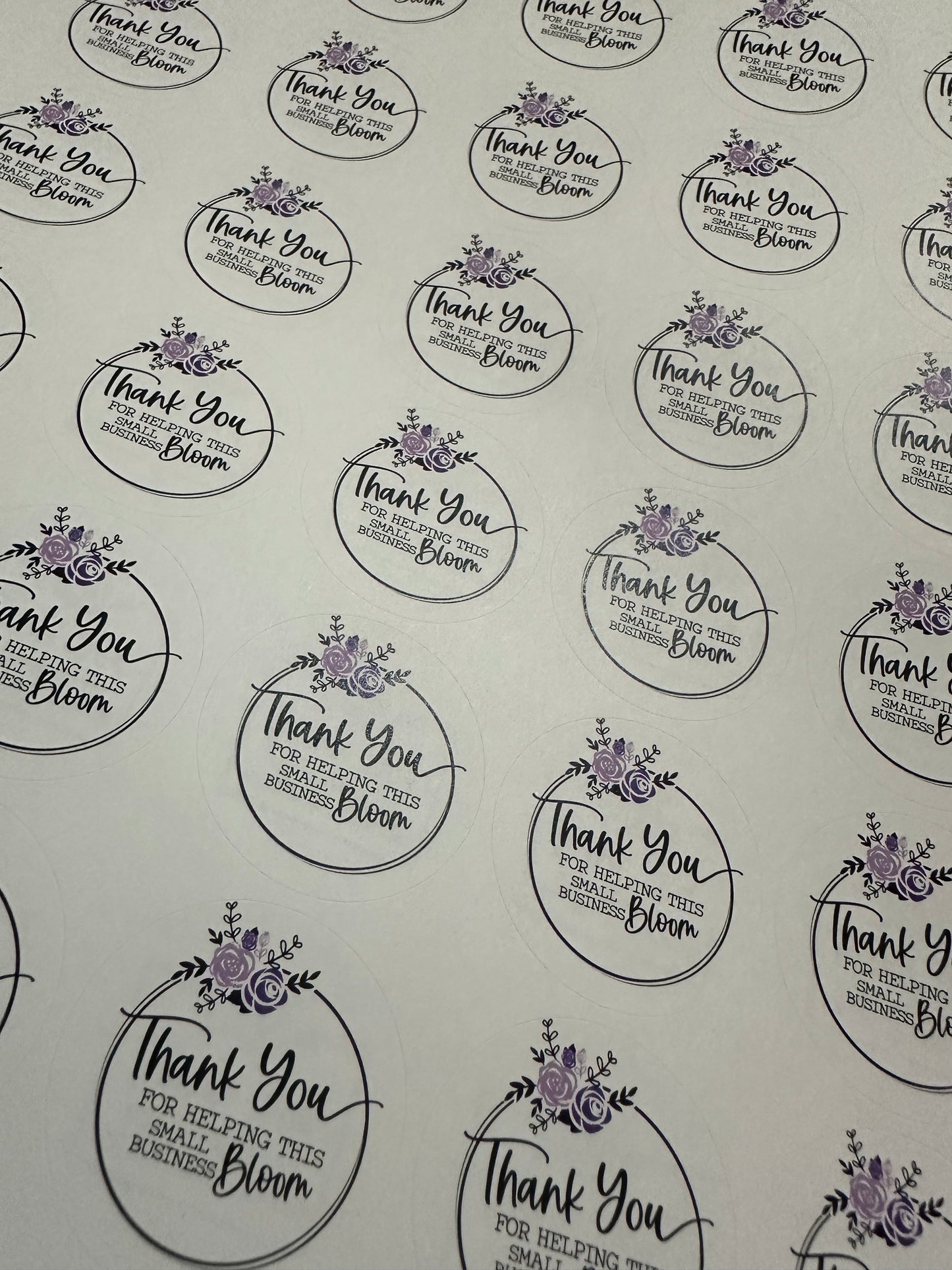 Thank You For Helping This Small Business Bloom Stickers