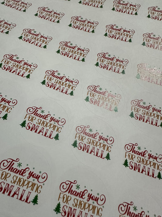 Christmas Thank You Stickers