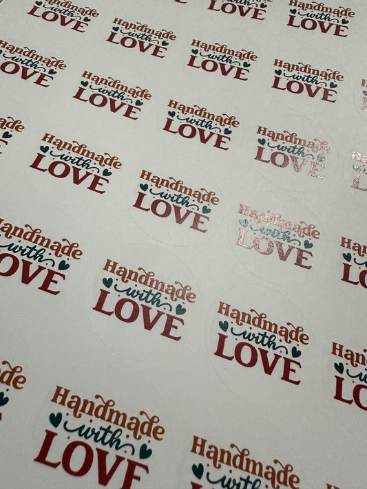 Handmade With Love Stickers