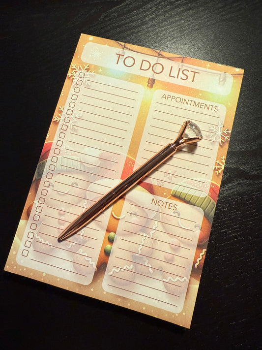 Gingerbread To Do List -  A5 Desk Pad