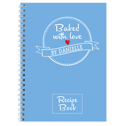 Personalised Baked With Love Recipes A5 Notebook