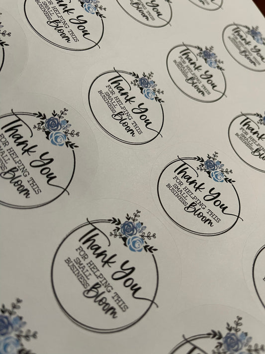 Thank You For Helping This Small Business Bloom Stickers